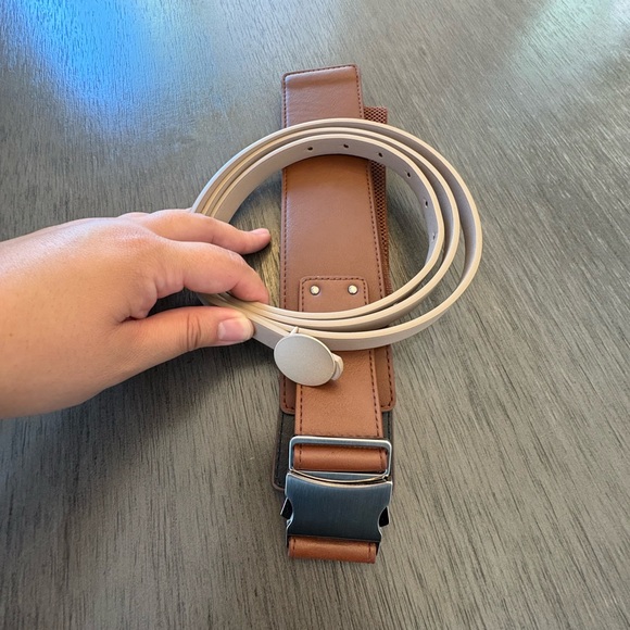 Torrid Accessories - Bundle of Two Brown and Nude Faux Leather Plus Size Belts - Like New!